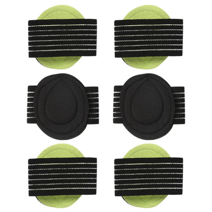 5 Pairs Thin Foot Pad Flat Foot Bow Insole(Green Black)-garmade.com