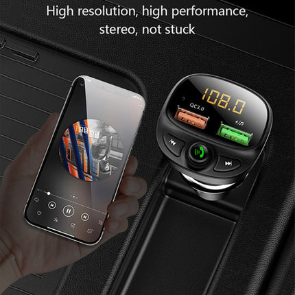 HY-87 Car Bluetooth MP3 Dual USB Car Charger, Style: Fast Charge Version-garmade.com