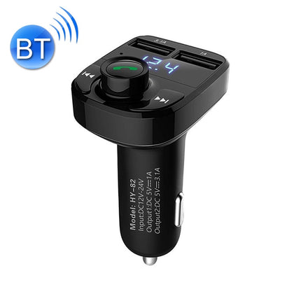 HY82 Car MP3 Bluetooth Receiver Dual USB Car Charger, Specification: Regular Version-garmade.com