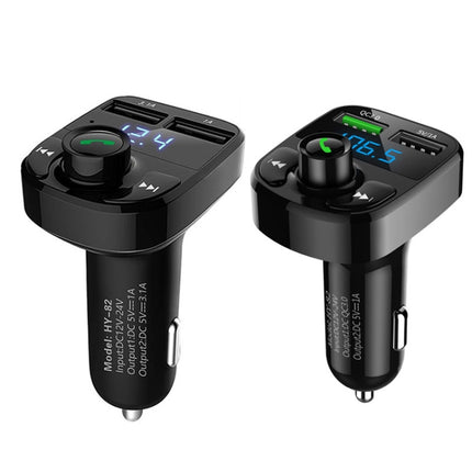 HY82 Car MP3 Bluetooth Receiver Dual USB Car Charger, Specification: Fast Charge Version-garmade.com