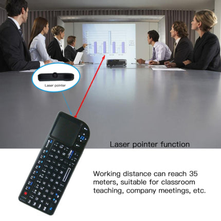 A8 Bluetooth Touch Backlit Mechanical Wireless Keyboard(White Light English Version)-garmade.com