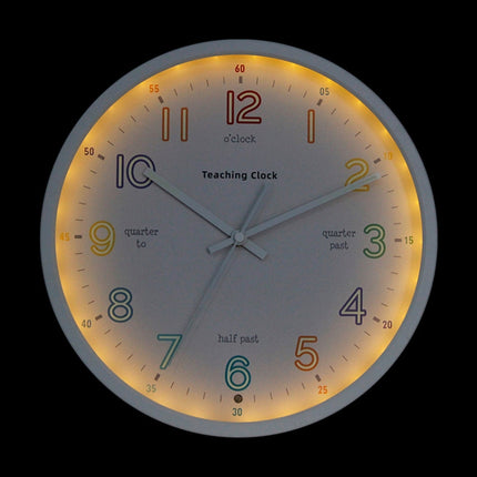 12-Inch Sound-Controlled Night Light Clock(Warm Yellow Light)-garmade.com