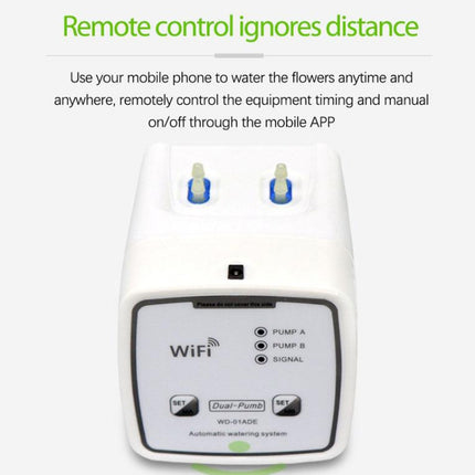 WD-01ADE WIFI Gardening Drip Irrigation Controller, Specification: Double Pump 15 Pots(EU Plug)-garmade.com