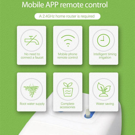 WD-01ADE WIFI Gardening Drip Irrigation Controller, Specification: Double Pump 15 Pots(EU Plug)-garmade.com