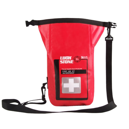LUCKSTONE 5L Outdoor Adventure First Aid Waterproof Shoulder Bag(Red)-garmade.com