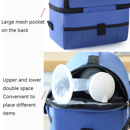 Double Insulation Bag Breast Milk Fresh Bag Bottle Mummy Bag(Grey)-garmade.com