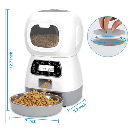 WiFi APP Style 3.5L Elf Pet Feeder Automatic Feeder(With US Power Supply)-garmade.com