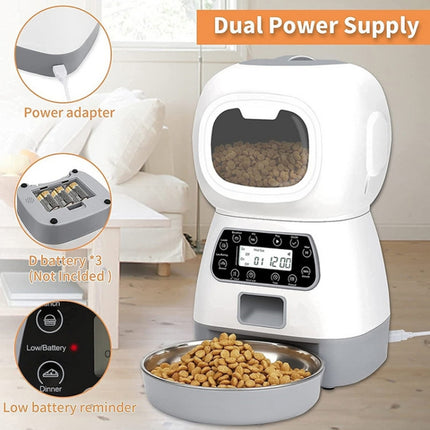 WiFi APP Style 3.5L Elf Pet Feeder Automatic Feeder(With US Power Supply)-garmade.com