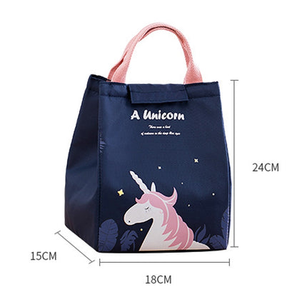 3 PCS C2311 Thick Heat Preservation Handbag Box Bag(Pink Unicorn)-garmade.com