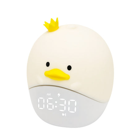 Cartoon Animal LED Smart Alarm Clock Bedside Mini Sleeping Lamp(Prince Duck)-garmade.com