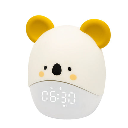 Cartoon Animal LED Smart Alarm Clock Bedside Mini Sleeping Lamp(Kaura Bear)-garmade.com