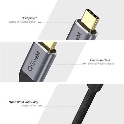 QGeem QG-UA01 USB Type-C To HDMI Adapter(Grey)-garmade.com