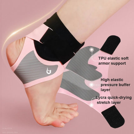 1 Pair Carbon Soft Armor Sports Ankle Protectors For Men and Women, Specification: M (Pink)-garmade.com