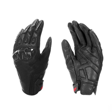 BSDDP RHA0119 Motorcycle Breathable Sheepskin Glove, Size: M(Black)-garmade.com