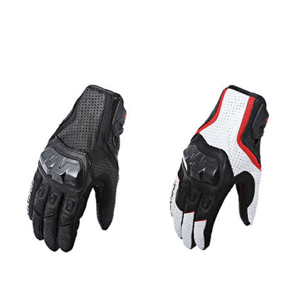 BSDDP RHA0119 Motorcycle Breathable Sheepskin Glove, Size: L(Black)-garmade.com