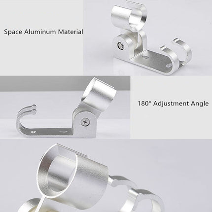 5 PCS Space Aluminum Shower Base(Curved Seat)-garmade.com