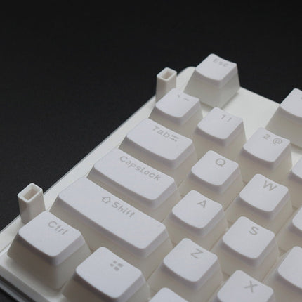Pudding Double-layer Two-color 108-key Mechanical Translucent Keycap(White)-garmade.com