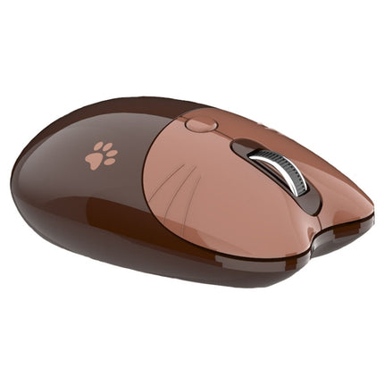 M3 3 Keys Cute Silent Laptop Wireless Mouse, Spec: Bluetooth Wireless Version (Brown)-garmade.com