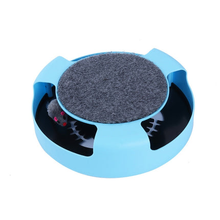 C-034 Spinning Cat Turntable Puzzle Play Board(Blue)-garmade.com