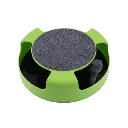 C-034 Spinning Cat Turntable Puzzle Play Board(Green)-garmade.com