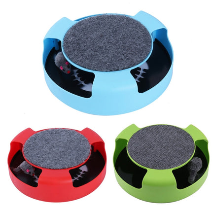 C-034 Spinning Cat Turntable Puzzle Play Board(Blue)-garmade.com