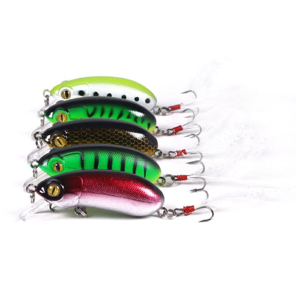 4 PCS HENGJIA CB027 10g 6cm Slow Down Feather Hook Bait(5 )-garmade.com