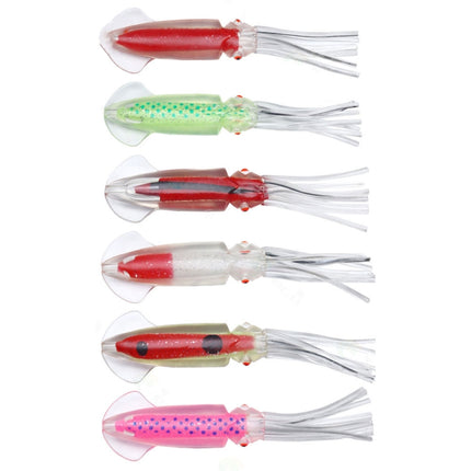 6 PCS / Bag HENGJIA SO1516 12cm / 15cm Colorful Octopus Fake Bait(12cm)-garmade.com