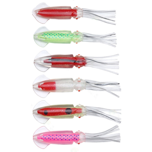 6 PCS / Bag HENGJIA SO1516 12cm / 15cm Colorful Octopus Fake Bait(12cm)-garmade.com