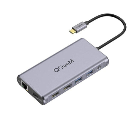 QGeeM 12 In 1 Triple Display 4K Type-C Extension HUB Adapter Support HDMI(QG-UH12-H)-garmade.com