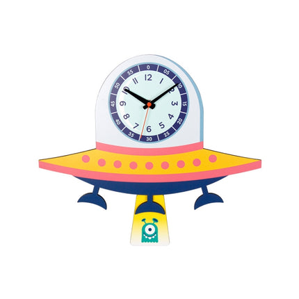 Cartoon Shake Wall Clock Children Room Decoration Wall Clock (UFO)-garmade.com