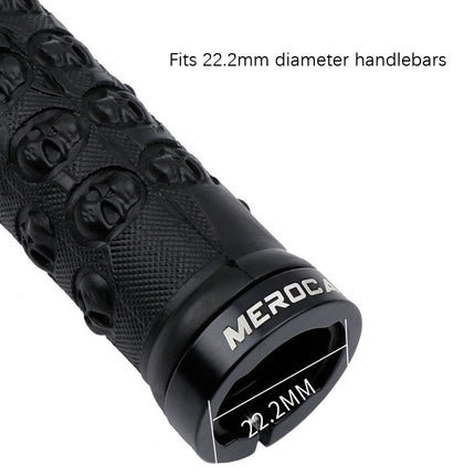 MEROCA Mountain Bike Anti-slip Shock Absorber Riding Grip Cover, Style: Bilateral Lock Thread ME15 Black-garmade.com