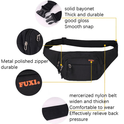 FUXI Big Capacity Oxford Cloth Bag(Y019 Black)-garmade.com