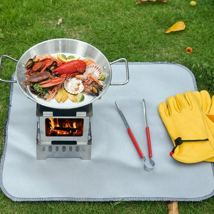 Outdoor Camping Stainless Steel Binaural Pans(24cm)-garmade.com