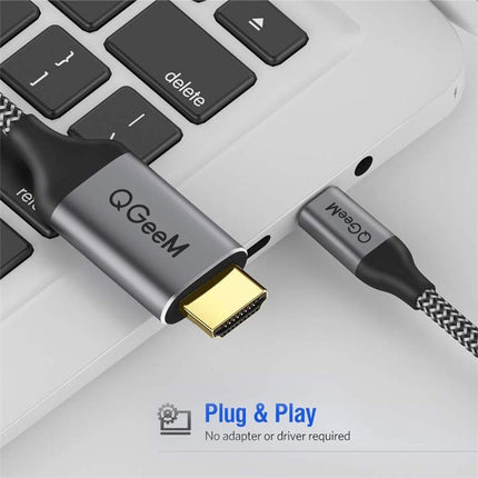 QGeeM QG-UA09 Type-C To HDMI Cable 1.2m-garmade.com