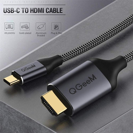 QGeeM QG-UA09 Type-C To HDMI Cable 1.8m-garmade.com