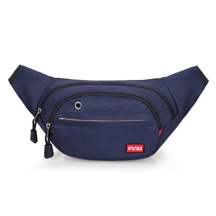 FUXI Pockets Casual Travel Cashier Messenger Chest Bag(Y002 Blue)-garmade.com