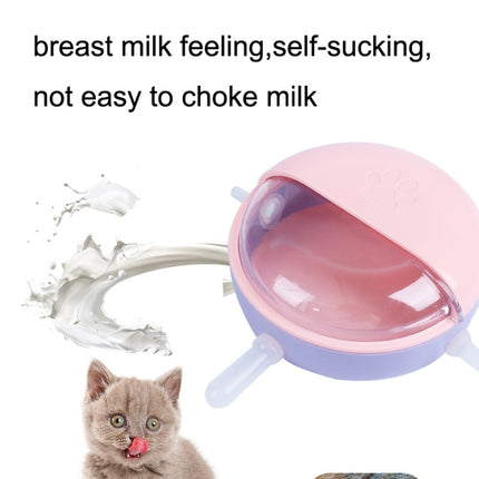Multi-Mouth Pet Self-sucking Milk Bowl Feeders(Pink)-garmade.com