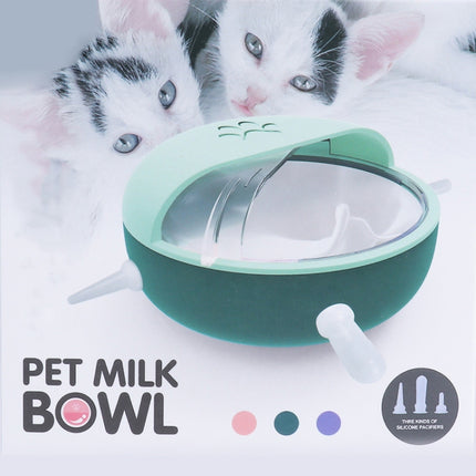 Multi-Mouth Pet Self-sucking Milk Bowl Feeders(Purple)-garmade.com