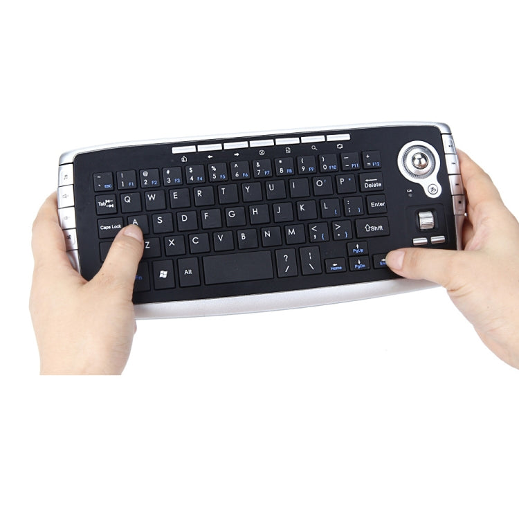 MY-10 2.4G 78 Keys 1200 DPI Mini Wireless Trackball Keyboard Wireless Keyboard And Mouse Set-garmade.com