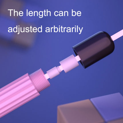 Sports Fitness LED Light Adjustable Skipping Rope(Pink)-garmade.com