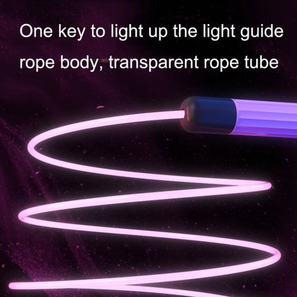 Sports Fitness LED Light Adjustable Skipping Rope(Blue)-garmade.com