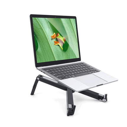 X1 Plastic Silicone Non-Slip Foldable Laptop Stand(Black)-garmade.com