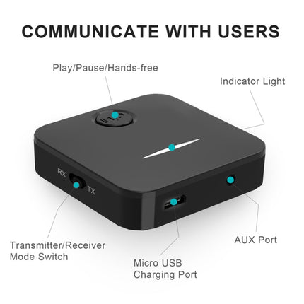 B5 AUX Bluetooth Receiver Computer Audio Adapter-garmade.com