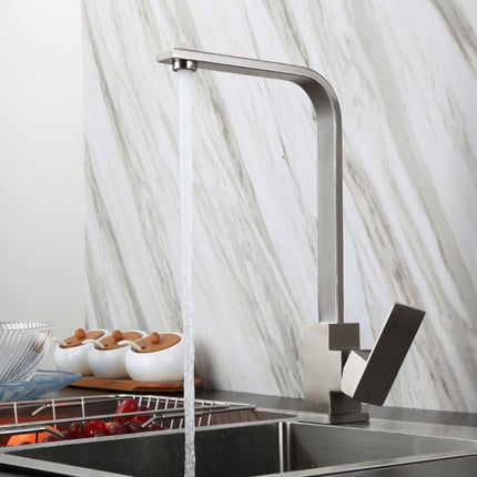 Kitchen 304 Stainless Steel Rotatable Hot And Cold Water Faucet, Specification: Brushed-garmade.com
