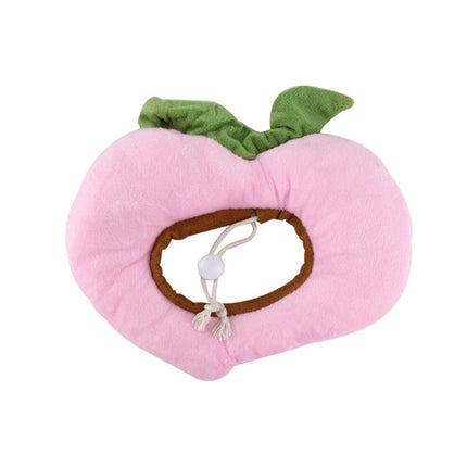 Pet Anti-bite Anti-Lick Ring Soft Cotton Cat Head Cover(Peach)-garmade.com