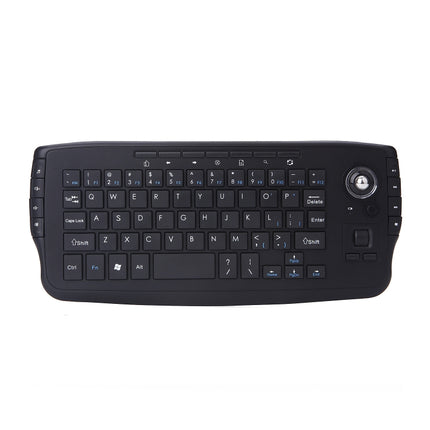 E30 2.4G 1200 DPI 94 Keys Mouse Keyboard Set Trackball Mini Wireless Keyboard(Black)-garmade.com
