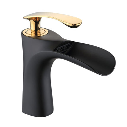 Washbasin All Copper Diamond Hot And Cold Water Faucet(Black Gold)-garmade.com