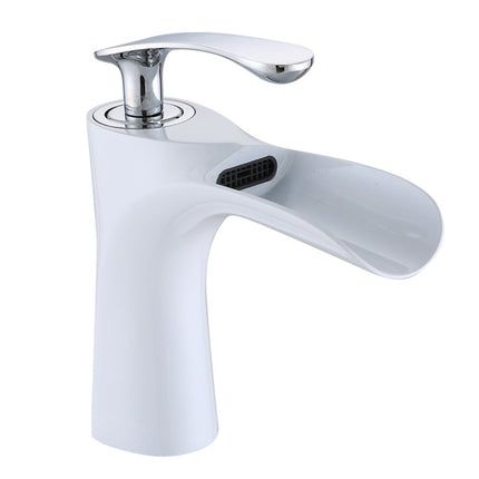Washbasin All Copper Diamond Hot And Cold Water Faucet(White Silver)-garmade.com