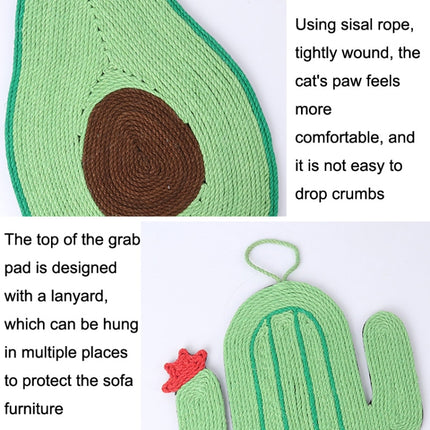 Non-slip and Moisture-proof Scratch Resistant Sisal Cat Scratch Pad(Avocado)-garmade.com