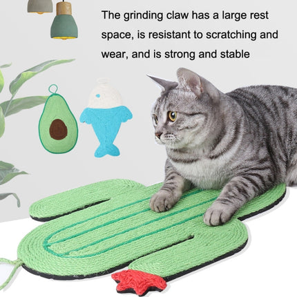 Non-slip and Moisture-proof Scratch Resistant Sisal Cat Scratch Pad(Avocado)-garmade.com